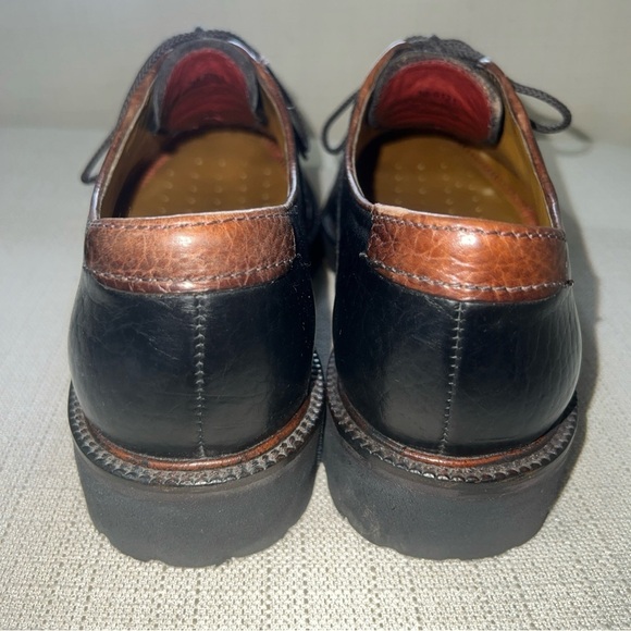 H.S. Trask Mens Leather Saddle Oxford Shoe Lace Up Two Tone 30-0121 Size 8.5M - Picture 4 of 11